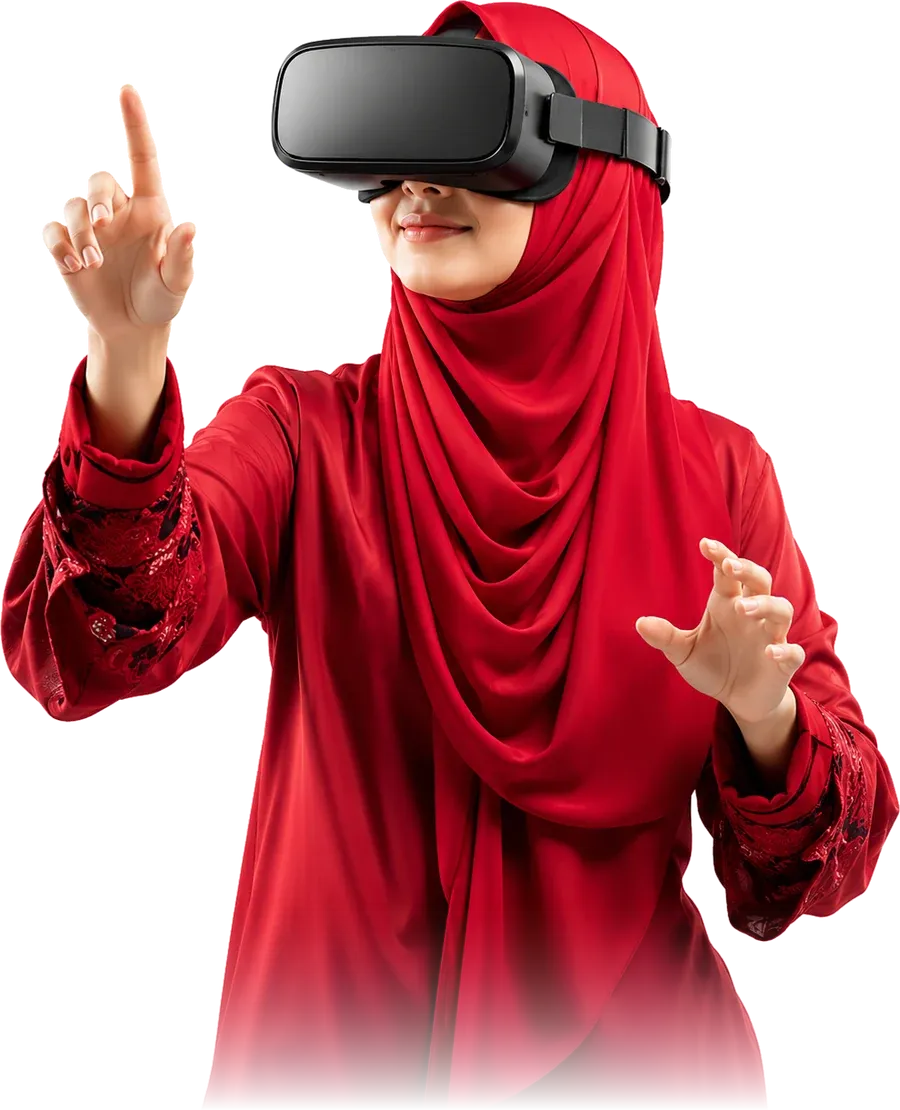 User exploring an AFIAT immersive experience